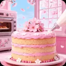 Cherry Blossom Cake Cooking
